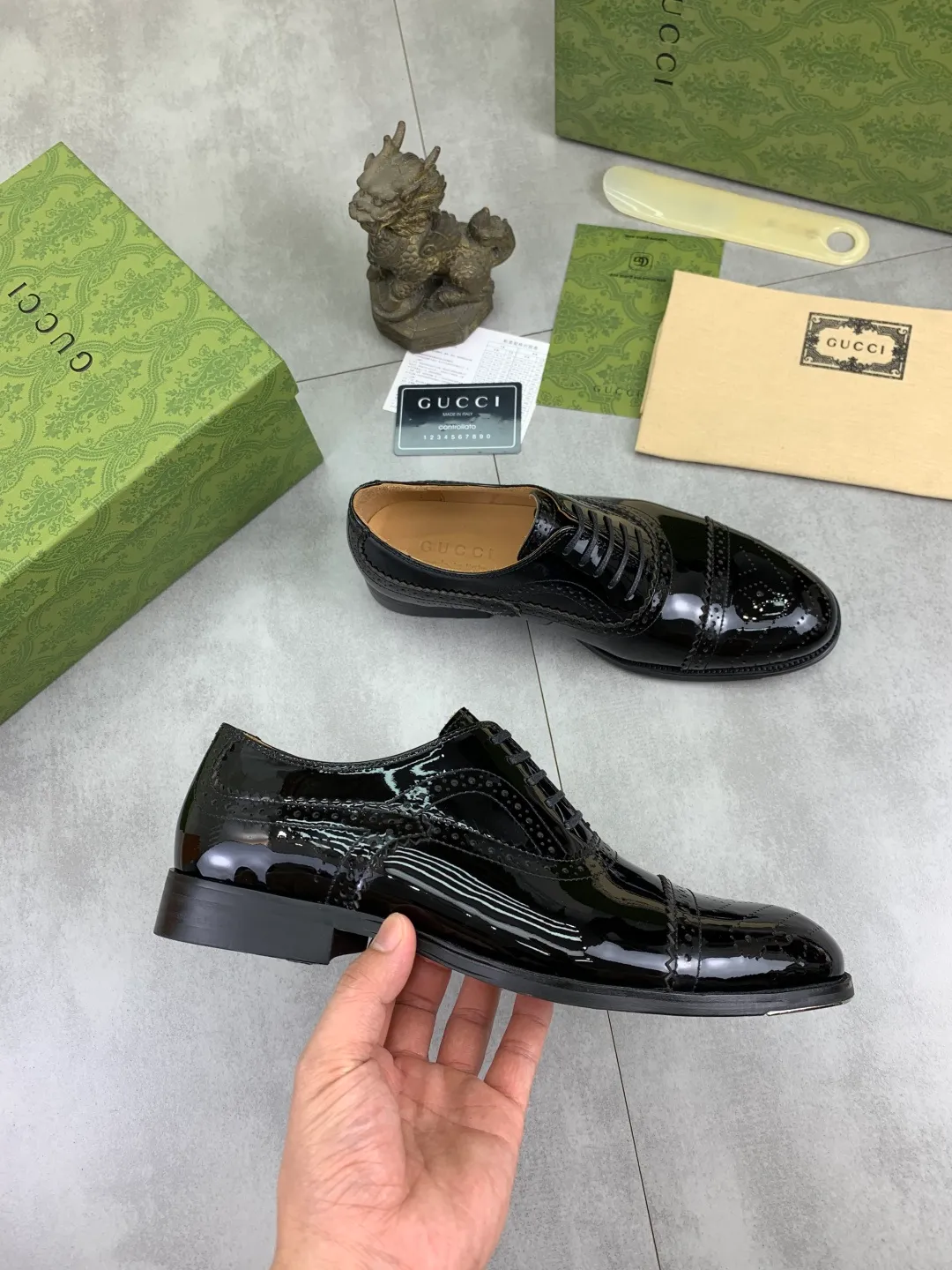 Men's men's shoes 💰P640 [New style] Water dyed cowhide 💰💎💎💎 [Gucci] GUCCI high-end men's formal business leather shoes, original order 1:1! Original imported high-end open-edge beaded calfskin, original metal buckle, imported first-layer cowhide lining for feet. Original high-end outsole, men's shoe size: 39-44 (45 customized) 3️⃣ colors available